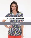 84771C Dickies V-Neck Owl Print Top Owl Print
