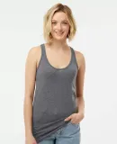 S190TC Ladies' Racerback Blend Tank in Heather charcoal