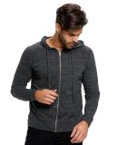 US655 US Blanks Unisex Tri-Blend Zip Hoodie in Tri charcoal