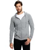 US655 US Blanks Unisex Tri-Blend Zip Hoodie in Tri grey