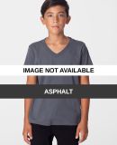 2256 American Apparel Youth Fine Jersey V-Neck T-S Asphalt