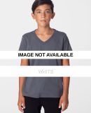 2256 American Apparel Youth Fine Jersey V-Neck T-S White