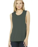 BELLA+CANVAS B8803  Womens Flowy Muscle Tank MILITARY GREEN