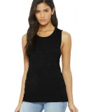 BELLA+CANVAS B8803  Womens Flowy Muscle Tank SOLID BLACK SLUB