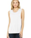 BELLA+CANVAS B8803  Womens Flowy Muscle Tank in White