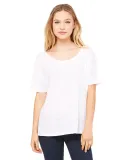 BELLA 8816 Womens Loose T-Shirt in White slub