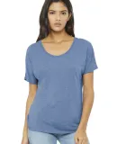 BELLA 8816 Womens Loose T-Shirt in Blue triblend