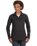 3764 LAT - Ladies' French Terry Quarter-Zip Pullov in Vintage smoke