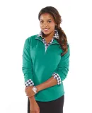 3764 LAT - Ladies' French Terry Quarter-Zip Pullov in Jade