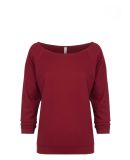 Next Level 6951 Terry Raw-Edge 3/4-Sleeve Raglan  in Cardinal
