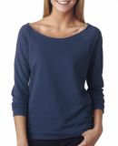 Next Level 6951 Terry Raw-Edge 3/4-Sleeve Raglan  in Indigo