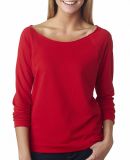 Next Level 6951 Terry Raw-Edge 3/4-Sleeve Raglan  in Red