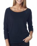 Next Level 6951 Terry Raw-Edge 3/4-Sleeve Raglan  in Midnight navy