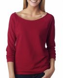 Next Level 6951 Terry Raw-Edge 3/4-Sleeve Raglan  in Cardinal