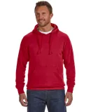 8620 J. America - Cloud Fleece Hooded Pullover Swe in Red