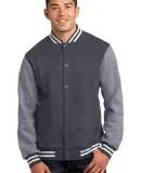 Sport-Tek Fleece Letterman Jacket ST270 Graph He/VntHe
