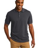 K454 Port Authority® Rapid Dry™ Tipped Polo in Char/smoke gry