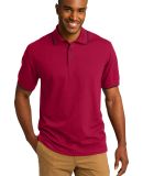 K454 Port Authority® Rapid Dry™ Tipped Polo in Red/jet black