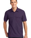 K557 Port Authority® Oxford Pique Double Pocket P in Purp/dr bl nvy