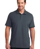 DM325 District Made™ Mens Stretch Pique Polo Grey Smoke