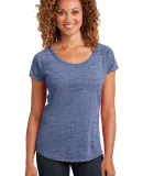 DM443 District Made™ Ladies Tri-Blend Scoop Tee Navy Heather