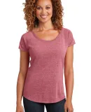 DM443 District Made™ Ladies Tri-Blend Scoop Tee Red Heather