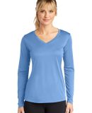 LST353LS Sport-Tek® Ladies Long Sleeve V-Neck Com in Carolina blue