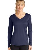 LST353LS Sport-Tek® Ladies Long Sleeve V-Neck Com in True navy