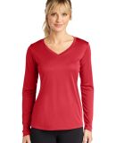 LST353LS Sport-Tek® Ladies Long Sleeve V-Neck Com in True red