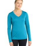 LST353LS Sport-Tek® Ladies Long Sleeve V-Neck Com in Atomic blue