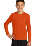 YST350LS Sport-Tek Youth Long Sleeve Competitor Te in Deep orange