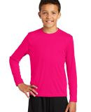 YST350LS Sport-Tek Youth Long Sleeve Competitor Te in Pink raspberry