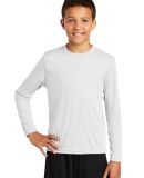 YST350LS Sport-Tek Youth Long Sleeve Competitor Te in White