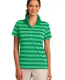 578678 Golf Ladies Dri-FIT Tech Stripe Polo Lucky Green