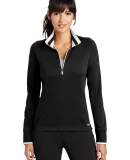 578674 Nike Golf Ladies Dri-FIT 1/2-Zip Cover-Up Black/White