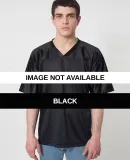 H418 American Apparel Poly Mesh Football Jersey Black