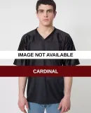 H418 American Apparel Poly Mesh Football Jersey Cardinal