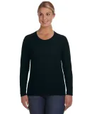 884L Anvil Missy Fit Ringspun Long Sleeve T-Shirt in Black