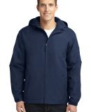 J327 Port Authority® Hooded Charger Jacket in True navy