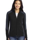 L230 Port Authority® Ladies Colorblock Microfleec in Black/bat grey