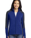 L230 Port Authority® Ladies Colorblock Microfleec in Pat blu/bat gy