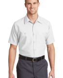 SP24 Red Kap - Short Sleeve Industrial Work Shirt in White