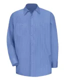 CS10 Red Kap - Long Sleeve Striped Industrial Work Petrol Bl/Navy