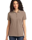 LKP155 Port & Company® Ladies 50/50 Pique Polo Sand