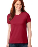 LPC55 Port & Company® Ladies 50/50 Cotton/Poly T- Red