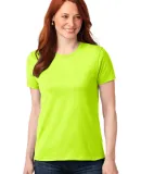 LPC55 Port & Company® Ladies 50/50 Cotton/Poly T- Safety Green