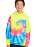 PC146Y Port & Company® Youth Essential Tie-Dye Pu in Neon rainbow