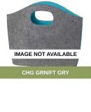 BG403 Port Authority® Felt Hobo Tote Chg Grn/Ft Gry
