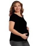 3509 LAT Ladies Fine Jersey Scoopneck Maternity To in Black