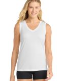 LST352 Sport-Tek Ladies Sleeveless Competitor™ V in White